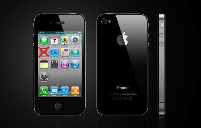iPhone 4 sin YouTube