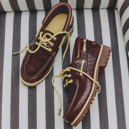 Timberland X Jacquemus Authentique Chaussure Bateau En Marron Foncé Tbl Brown Mktg3