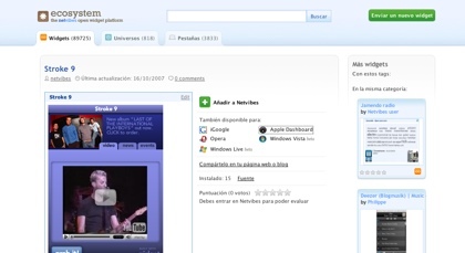 Netvibes widgets disponibles también para iGoogle, Vista, Dashboard...
