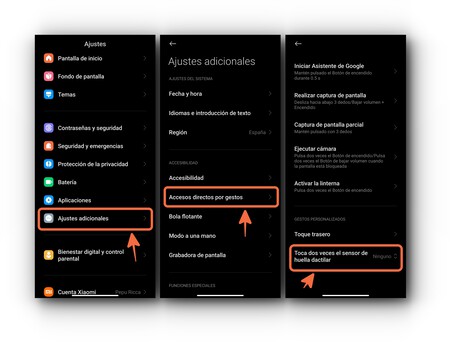Huella Xiaomi Miui Ajustes