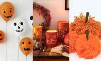 Globos, calabazas pompón, latas recicladas y más ideas decorativas DIY para Halloween