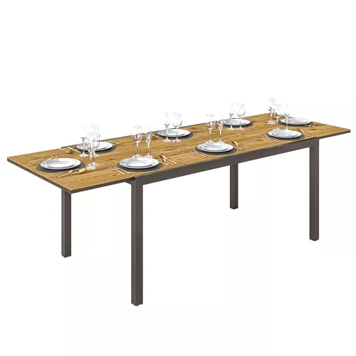 Outsunny Mesa de Jardín Extensible