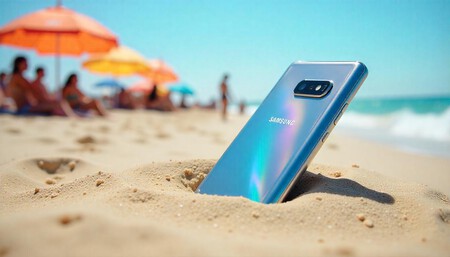 Samsung Galaxy en la playa