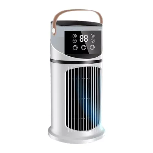 Acondicionador De Aire Portátil – Depósito De Agua 640ml, 9 Velocidades, Enfriamiento En 3 Segundos, Luz Nocturna, Gran Ángulo | Nebulizador Ajustable Para Hogar Y Oficina
