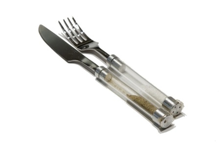 Contenedor en los cubiertos