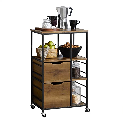 SoBuy Carrito Cocina con Ruedas con Cajones 