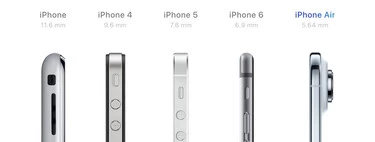 Apple lleva 20 años con la obsesión del iPhone más fino jamás hecho: así ha sido la evolución del primer iPhone al iPhone Air