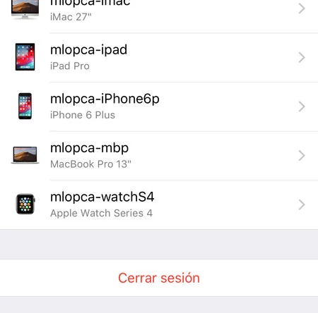 Cerrar Sesion Icloud