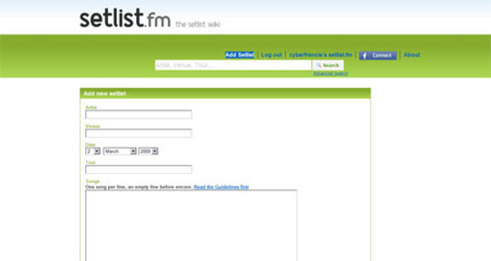 Setlist.fm, el "wiki" de los eventos musicales