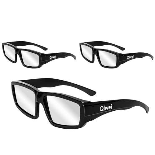 QIWEI Gafas Eclipse Solar Homologadas ISO 12312-2 Montura Plástico Pack 3