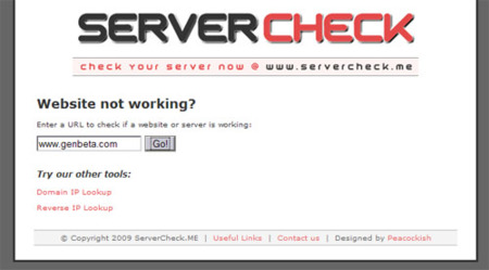 Servercheck.me, averigua si un servidor web está en funcionamiento