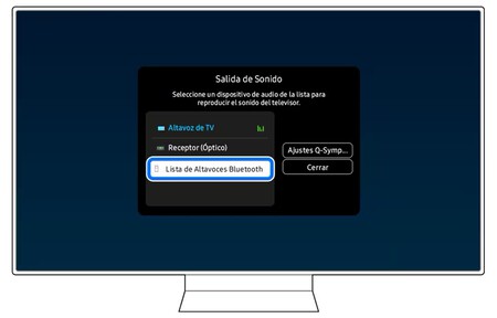 Ajustes de salida de audio televisor Samsung