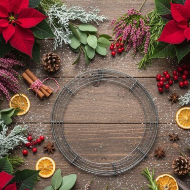 Crea una corona de Navidad con plantas naturales: qué flores usar y cómo cuidarlas para que duren