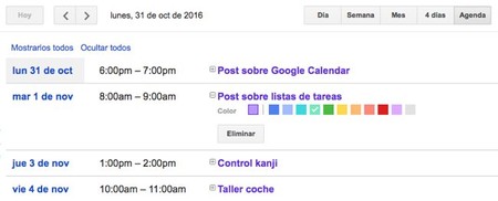 fecha de reglas de citas rapidas y fechas