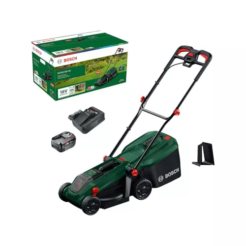 Bosch cortacésped a batería ROTAK18V-32 (anchura de corte: 32 cm, incluye batería y cargador)