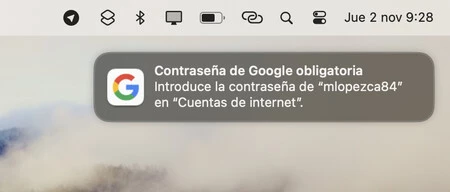 mac error contraseña