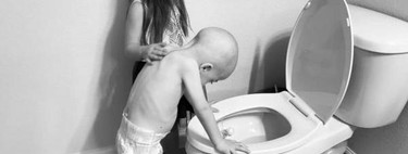 La foto viral de una niña apoyando a su hermano de cuatro años con cáncer que nos hiela la sangre