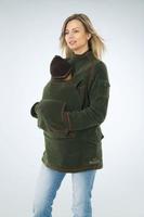 Abrigo polar para la mamá con un portabebé