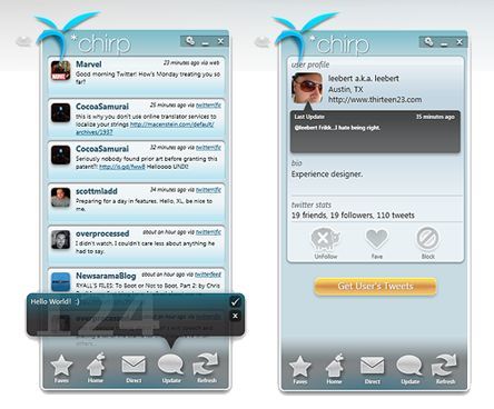 *Chirp, un impresionante cliente Twitter para Windows Vista/7