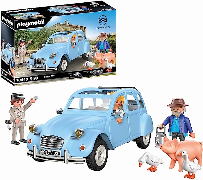 PLAYMOBIL Classic Car 70640 Citroën 2 CV, Dos Caballos con Capota extraíble, Pieza de colección para los Aficionados de los Coches, Juguete para coleccionistas y niños a Partir de 5 años