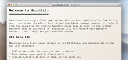 Macchiato, un nuevo editor de Markdown para OS X Lion