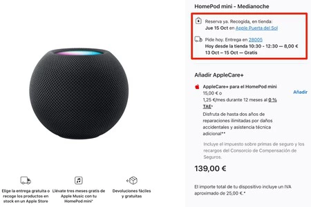 Tiempos Homepod Mini