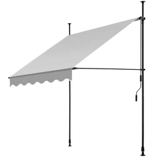 tectake® Toldo Terraza Manual Regulable en Altura con Manivela