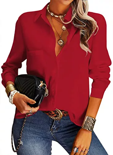 NONSAR Elegante Blusa Informal para Mujer