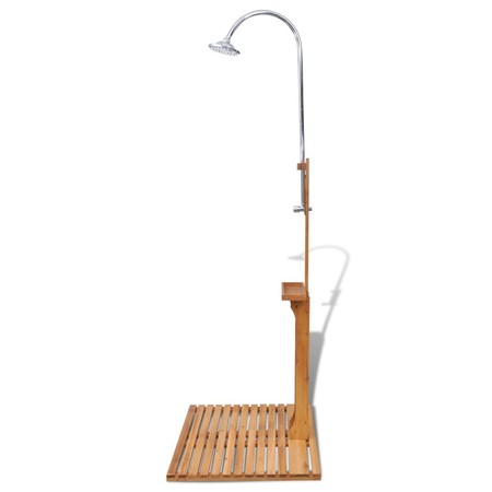 Festnight Ducha Exterior De Madera Ducha Para Piscina Ducha De Jardin