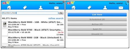 eBay v2.0 para BlackBerry disponible ahora en BlackBerry Beta Zone