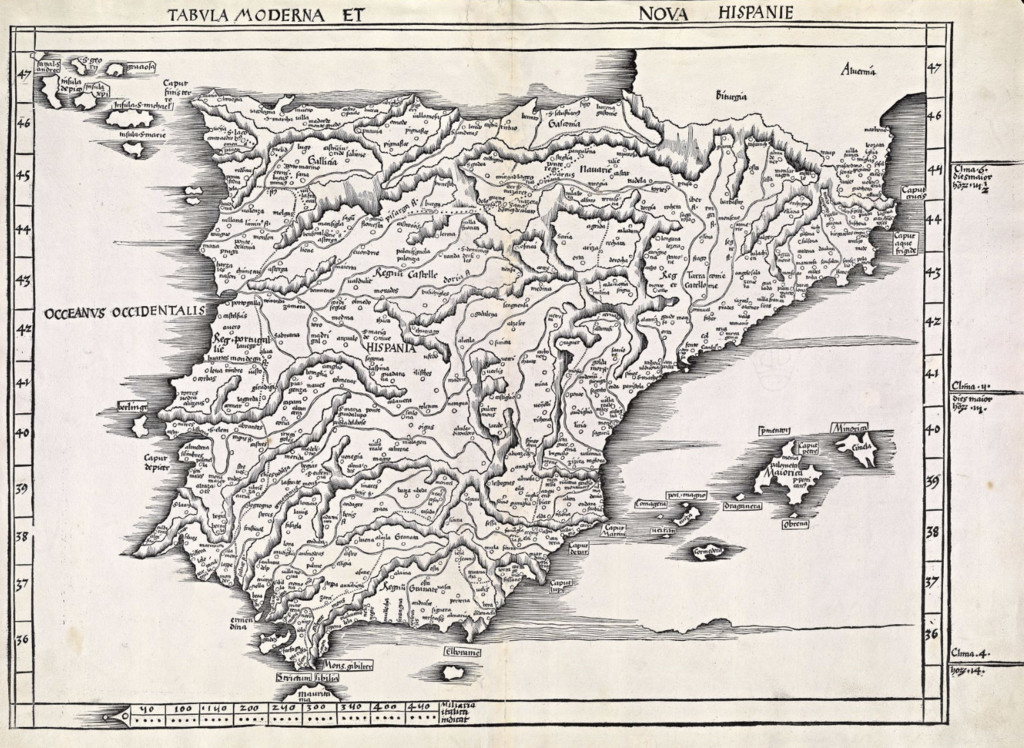 Tabula Moderna Et Nova Hispanie 1513