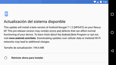 Android 7.1.2 Beta 2: Nexus 6P con gesto en el sensor de huellas y Pixel C con Pixel Launcher