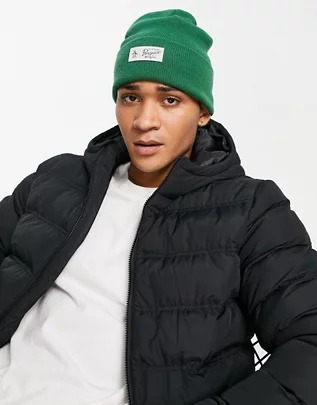 Gorro verde clásico de punto de Original Penguin