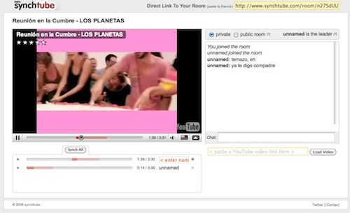 Comparte y mira videos de YouTube con tu amigos en tiempo real con SynchTube