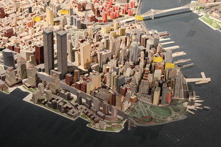 Detalle maqueta Nueva York museo Queens