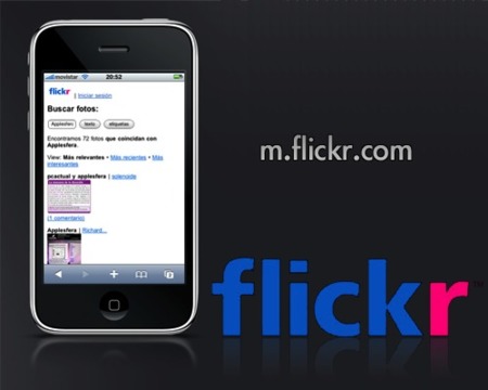 Flickr, el famoso servicio de hospedaje de fotografías se optimiza para el iPhone
