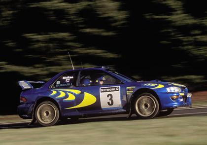 Manifestación de Imprezas en honor de McRae