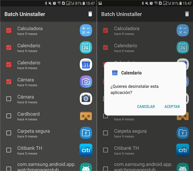 Cómo desinstalar varias aplicaciones a la vez, con o sin root