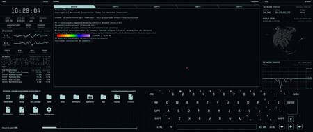 eDEX-UI: una terminal para Windows, Linux y macOS que parece sacada de una película de ciencia ficción sobre hackers
