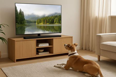 perro y tele Samsung