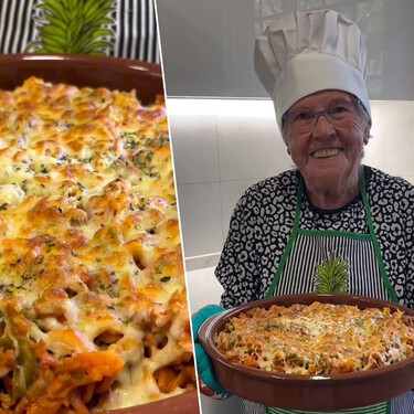 Julia Chaves, abuela cocinera, sobre los macarrones gratinados que le hace a sus nietos: "Tritura tomates, un pimiento y una cebolla y añádelo a la carne" 
