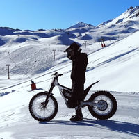 Imitando a Toni Bou: derroche de acrobacias con una moto eléctrica de trial en la nieve