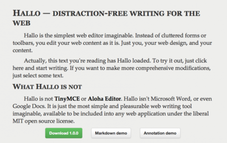 Hallo.js, otro editor (con buena pinta) de texto para la web