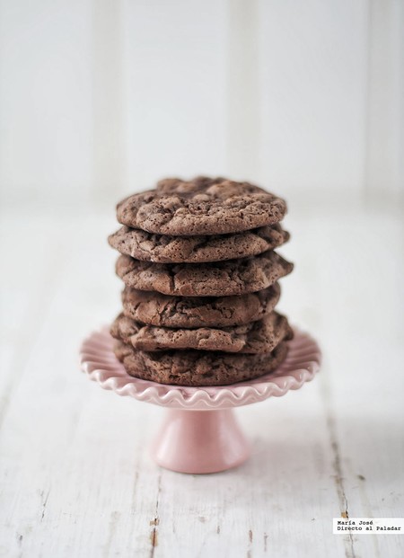 Cookie brownies de chocolate. Receta con y sin Thermomix