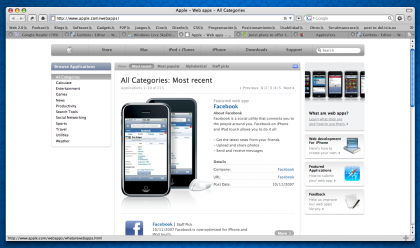 Apple WebApps, AJAX y XHTML en las pantallas táctiles de Apple