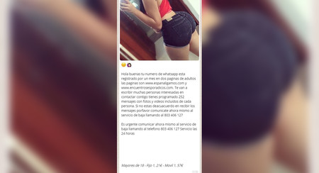 Nueva estafa en WhatsApp: No, nadie te ha dado de alta en una página de adultos