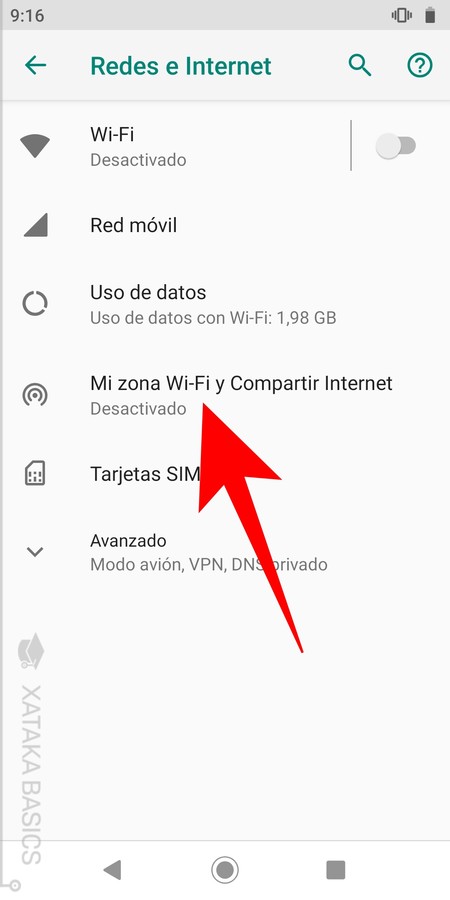 Smartphone sin señal de internet o wifi