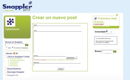 Snappler, sistema de publicación de contenidos desde dispositivos móviles
