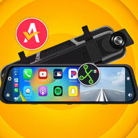 Este espejo retrovisor es tan completo que hasta tiene Apple CarPlay y Android Auto: lo mejor es que no cuesta más de 899 pesos