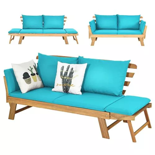 COSTWAY 3 en 1 Sofa Cama de Jardín